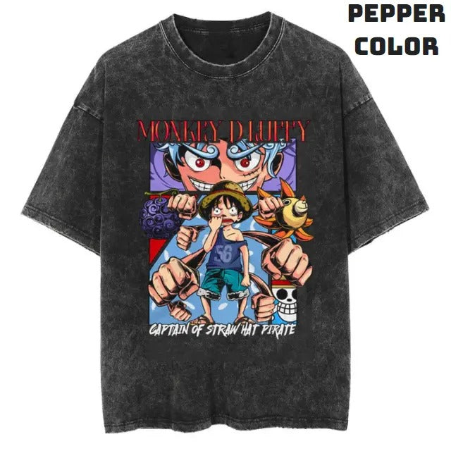 Luffy Memory Canvas Vintage Tee, Luffy T-Shirt, Straw hat pirates Straw hat pirates Shirt, Vintage Graphic Tees, Unisex...