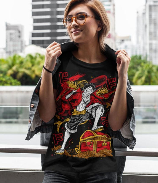 LuffyOne Piece Anime Manga Pirate Anime Manga Unisex Tshirt T-Shirt S-4XL Tee Tshirt S-4XL
