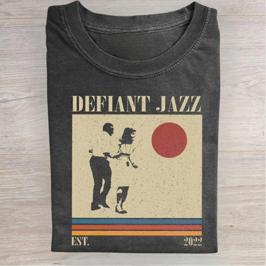 Lumon Industries Vintage Defiant Jazz Graphic Tee - Severance Movie Shirt - TV Show Tee - Milchick - Iconic Movie Scenes - Trending TV Show Shirt Menswear Top