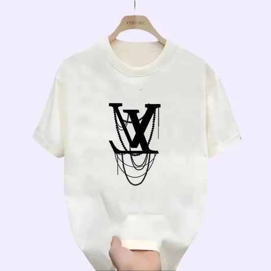 Luxury Luv cold thick cotton short sleeve T-shirt 2024-trendy casual tee for men women and gift for him