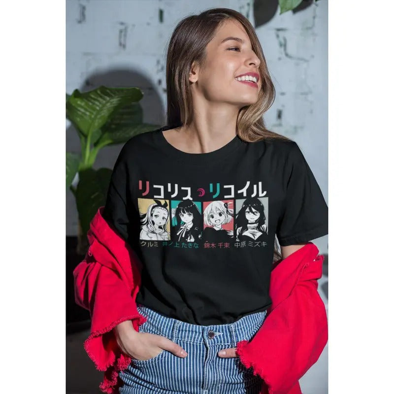 Lycoris Recoil T-Shirt S-4XL,anime,takina inoue,lycoris recoil,comics,manga,new tee