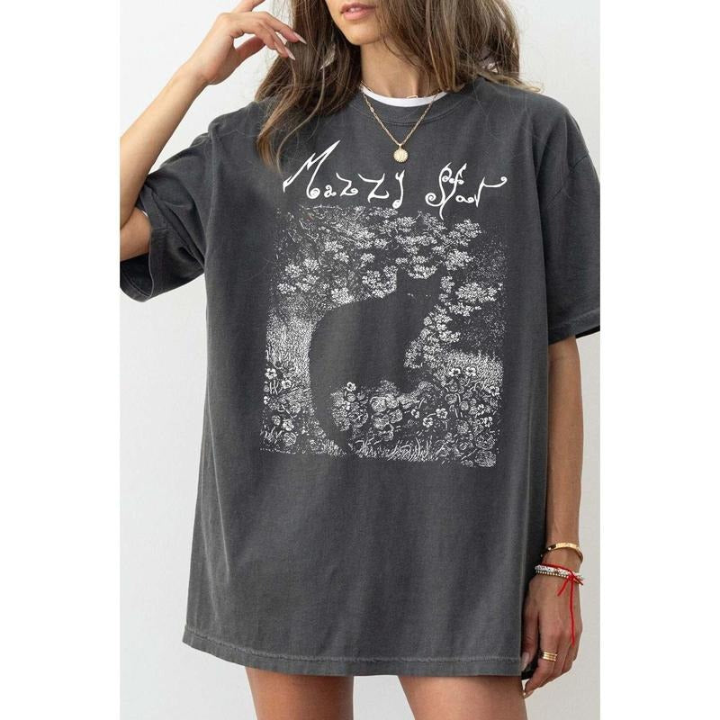 M@zzy St@r Cat Black Tee, Unisex Cotton Shirt Hoodie, Sweatshirt | DripVista.com