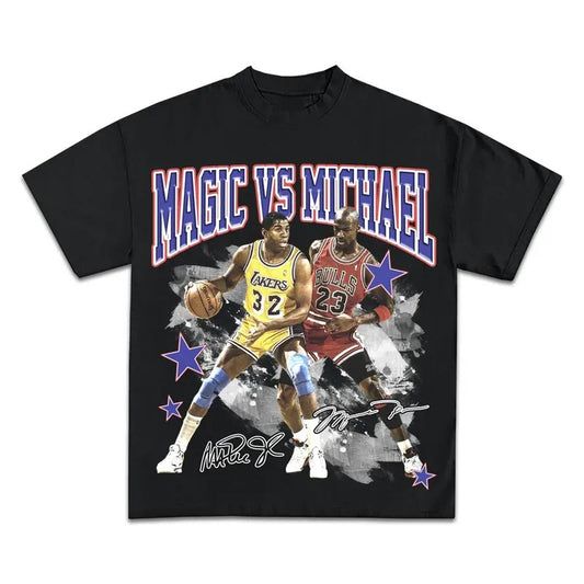 MAGIC VS MICHAEL GRAPHIC T-SHIRT - STREETWEAR