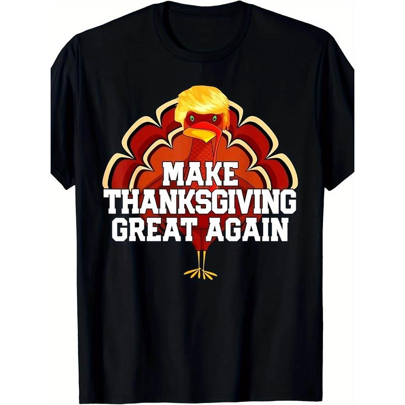 MAKE THANKSGIVING GREAT AGAIN Trump Turkey Funny 2024 Gift T-Shirt- 220g made in usa Hoodie, Sweatshirt | DripVista.com