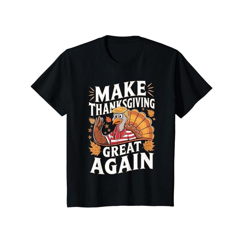 MAKE THANKSGIVING GREAT AGAIN Trump Turkey Funny 2024 T-Shirt made in usa Hoodie, Sweatshirt | DripVista.com