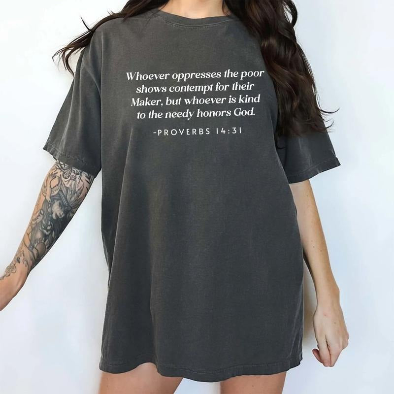 MAPTEES Advocate For Those Without Your Privilege Comfort Colors Shirt, Oppressing The Poor Insults God Kindness To The...