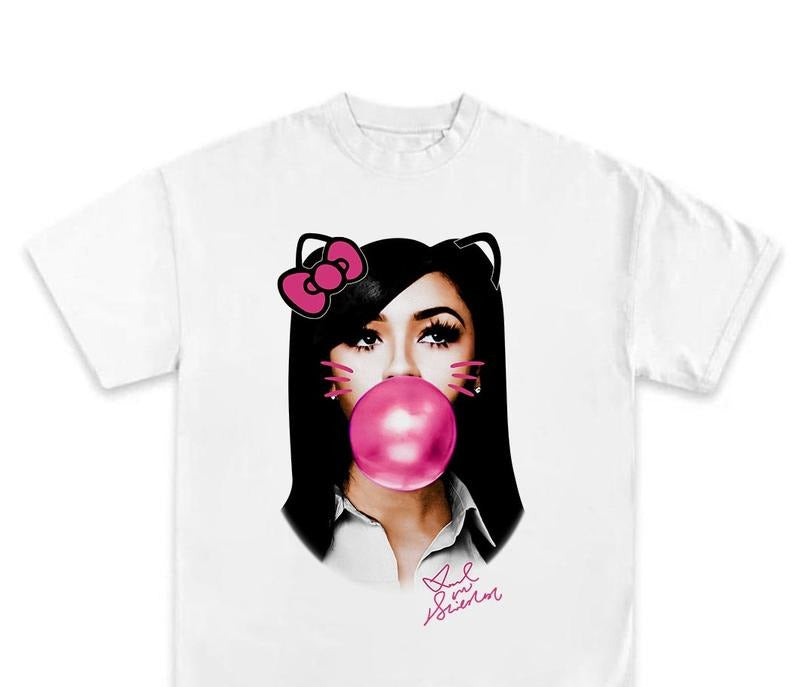 MARIAHh THE SCIENTIST Pink Kitty GRAPHIC Tee Hoodie, Sweatshirt | DripVista.com