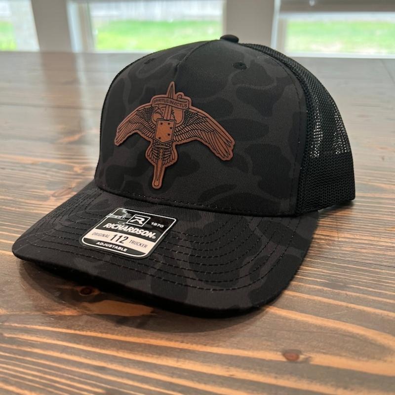 MARSOC Marine Special Operator Insignia Infantry Leather Hat Patch Richardson Hat Mesh Back Snap Back | Salty Vet |...