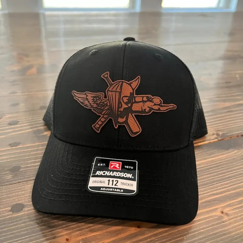 MARSOC Recon "Recon Jack" Leather Hat Patch Richardson Hat Mesh Back Snap Back | Salty Vet | T-Shirts, Hoodie, Sweatshirt