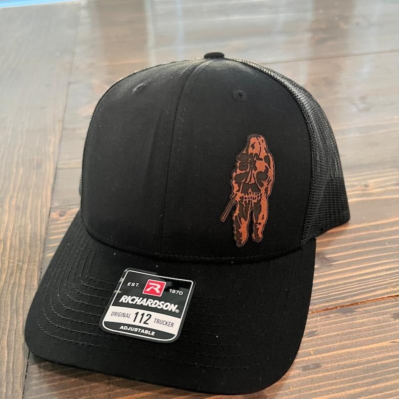 MARSOC Recon Scout Sniper "Shadowman Leather Hat Patch Richardson Hat Mesh Back Snap Back | Salty Vet | T-Shirts, Hoodie,...