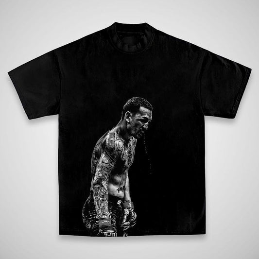 MAX HOLLOWAY V1 TEE, Max Holloway Boxing T-shirt, Max Holloway Boxer Tee, Holloway Sports Shirt, UFC Sports Shirt, UFC Sport Gym Athletics Outdoors Menswear Cotton Crewneck Clothes