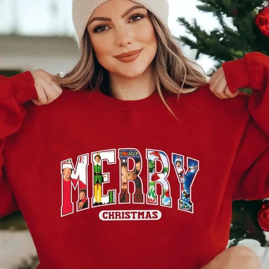 MERRY Christmas 90s Movies Shirt, Christmas Sweatshirt, Hoodie, T - Shirt, Christmas Shirt For Movies Lovers