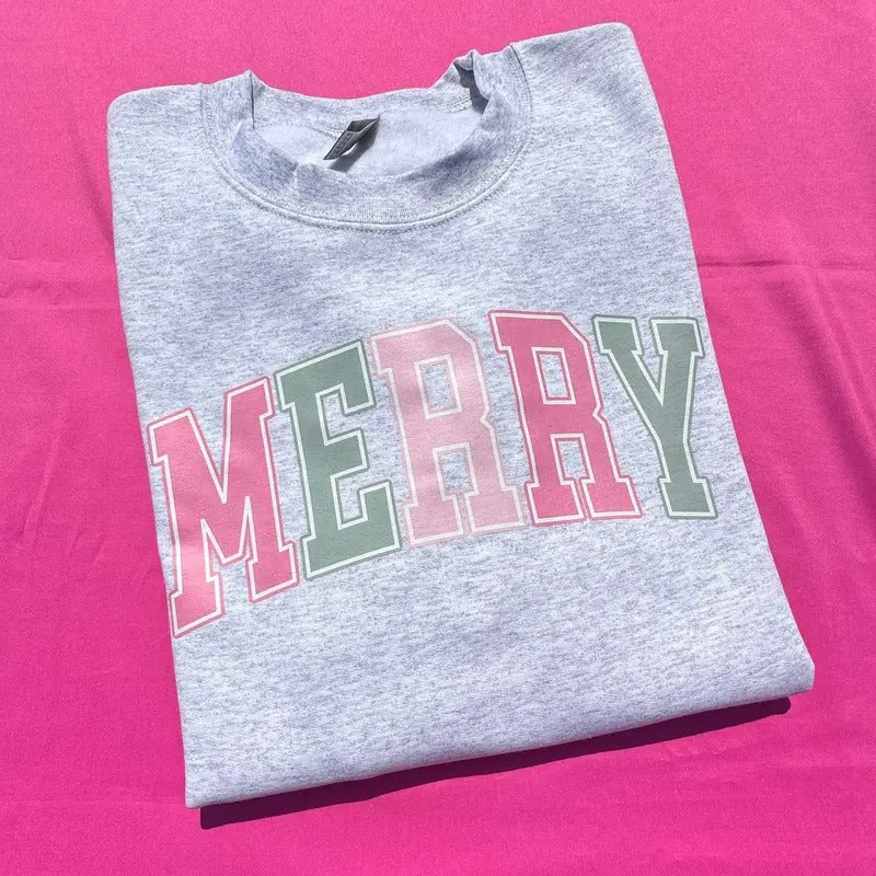 MERRY Varsity Letter Sweatshirt 'NLB' T-Shirts, Hoodie | DripVista.com