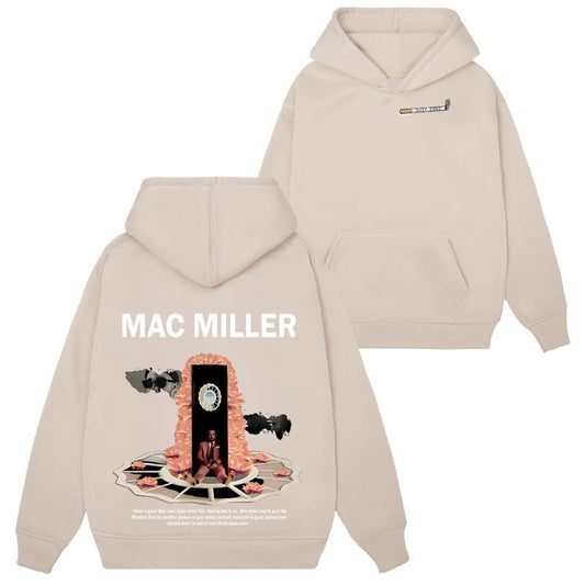 Mac Miller Tribute Sweatshirt Hoodie Tshirt- Artistic Design Featuring Mac Miller and Iconic Imagery, Perfect for Fans and Music Lovers, Unisex Sweatshirt for Everyday Wear Menswear Hoodie