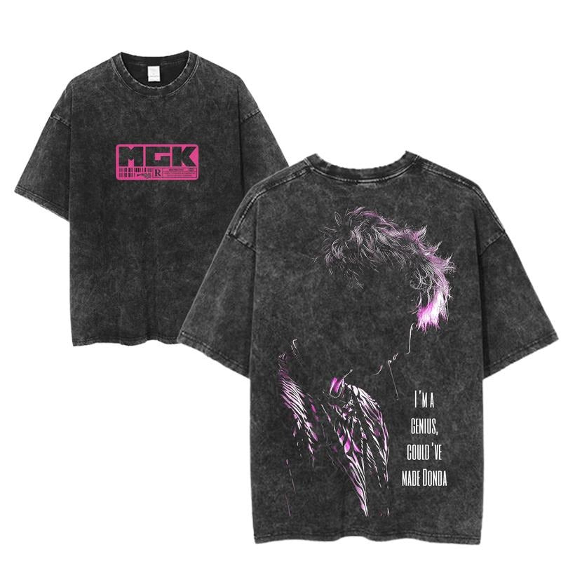 Machine Gun Kelly Donda Quote Graphic T-Shirt, MGK Genius Quote Tee, Vintage Rock Rap Shirt, Unisex Music Statement Top, Edgy Streetwear