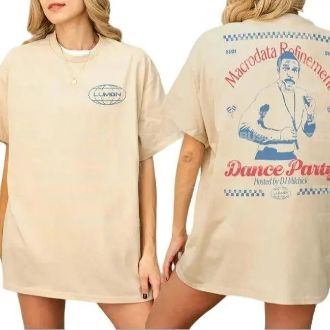 Macrodata Refinement Team Graphic Tee, Funny Retro Lumon Dance Party T-Shirt Hoodie, Sweatshirt | DripVista.com
