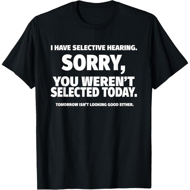 Made Red plumber brand USA Swoosh Have Selective Hearing, You Weren'Lightsaber brand Selected Short Sleeve Lightsaber...