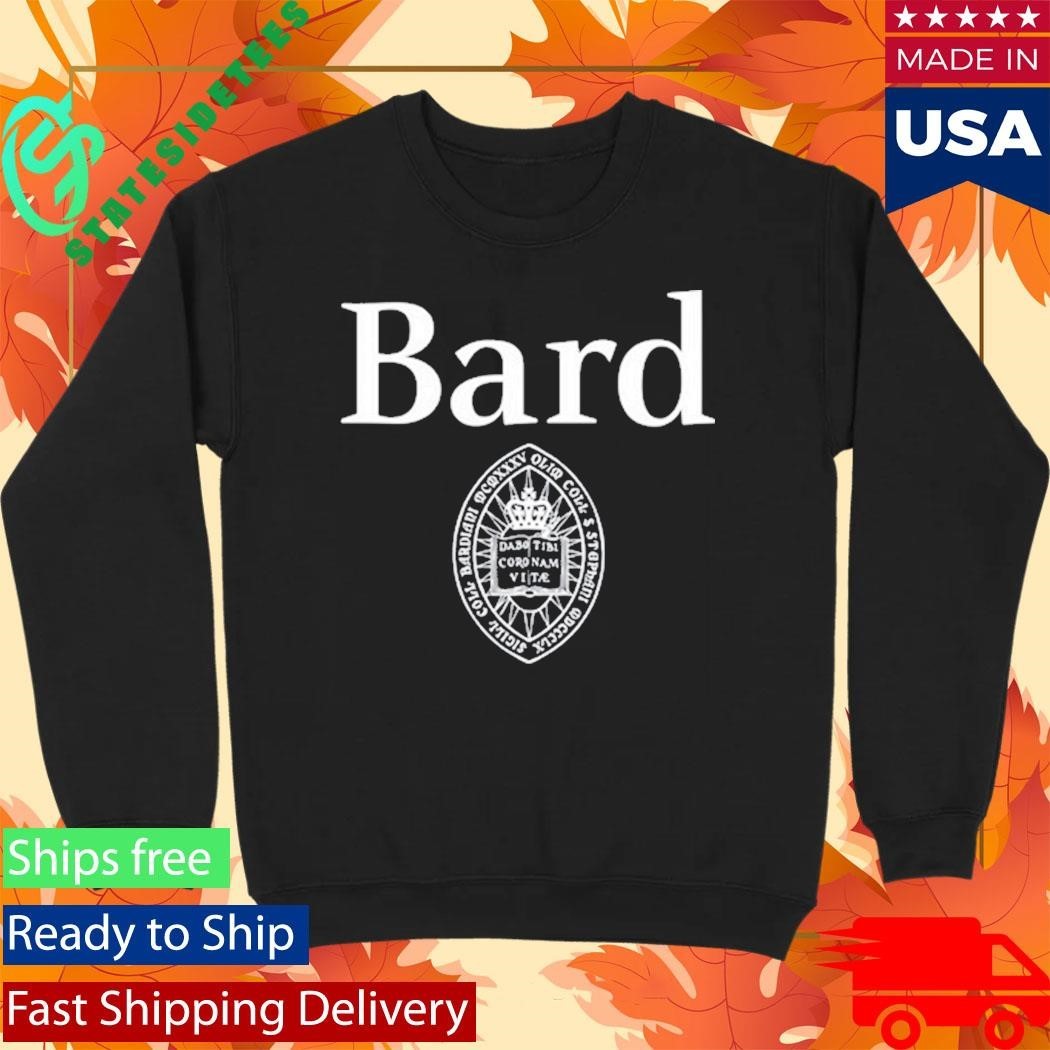 Mads Campbell Wearing Bard College Logo Shirt