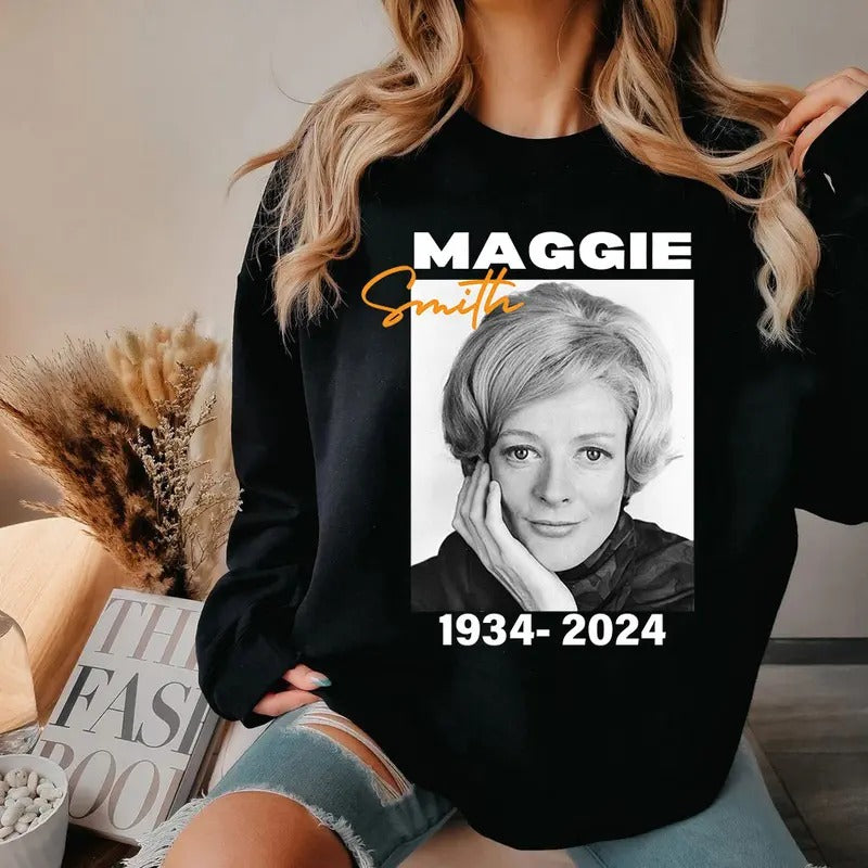 Maggie Smith Shirt, Maggie Smith Memorial Shirt, Vintage Maggie Smith Sweatshirt, In Loving Memory of Maggie Smith