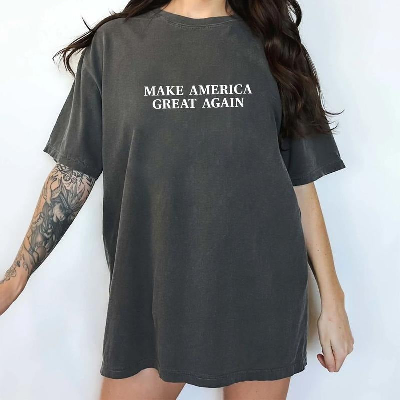 Make America Great Again Comfort Colors Shirt, Make America Healthy Again Unisex Graphic Tee, President 2024 Unhinged Tees, Trummp 47 Oversized T-shirt