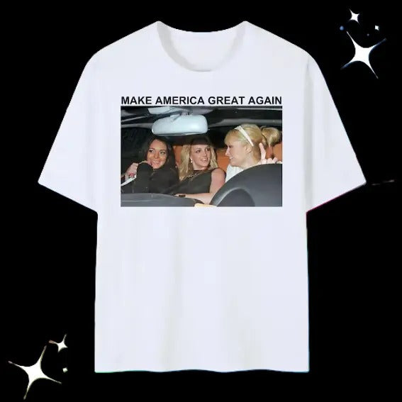 Make America Great Again Tee Summer Trending y2k Streetwear Fashion, Slay Baddie Funny Slogan Top T-shirt Aesthetic Festival Womenswear Underwear