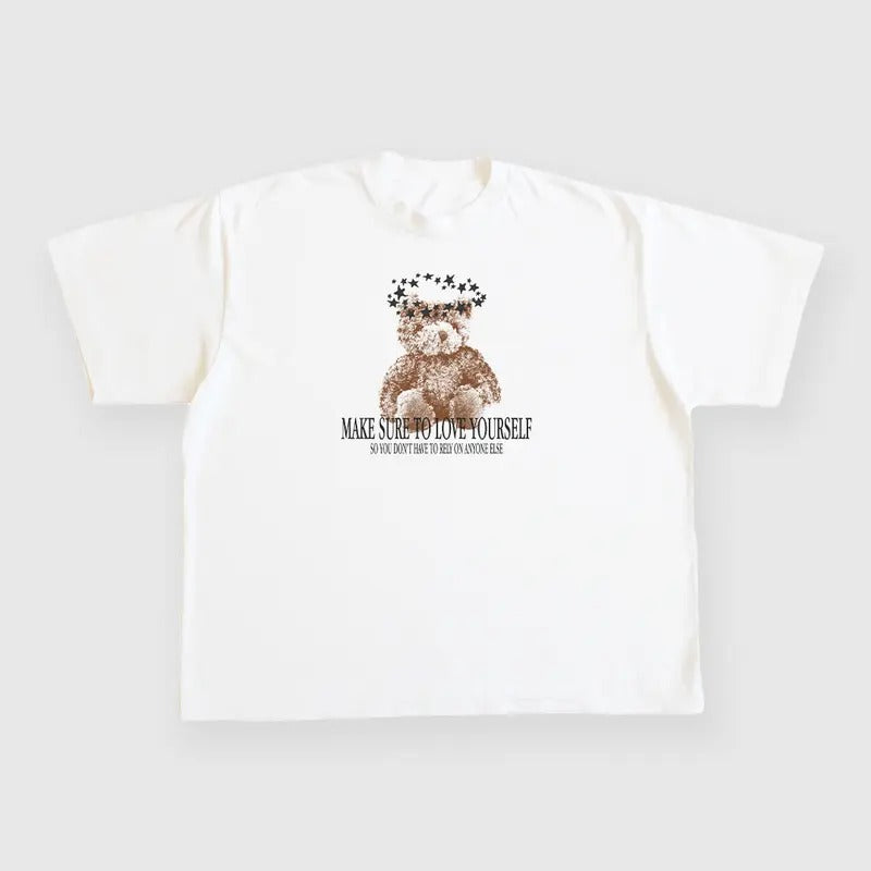 Make Sure To Love Yourself Custom Printed White T-Shirt Hoodie, Sweatshirt | DripVista.com
