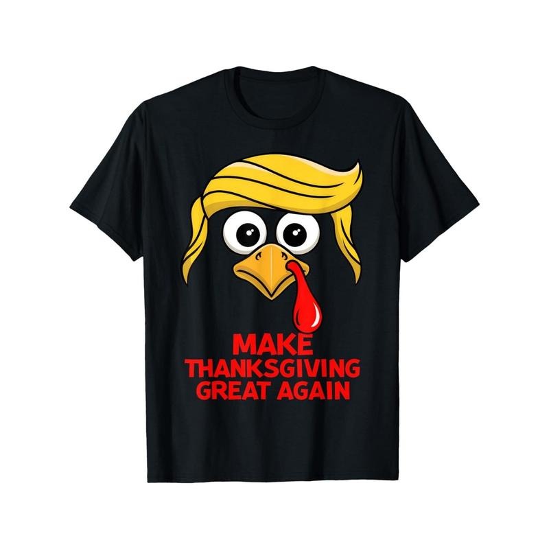 Make Thanksgiving Great Again Trump Turkey Funny T-Shirt made in usa Hoodie, Sweatshirt | DripVista.com