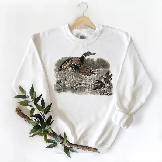 Mallard Duck Retro Unisex Sweatshirt  For Men For _531 , Multiple Colorways - Full Size Range