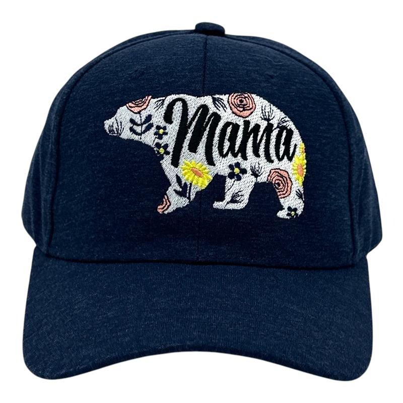 Mama Bear Floral Print Hat Funny Sarcastic Mothers Day Graphic Novelty Cap Funny Hats Mother's Day  Funny Animal  Novelty...