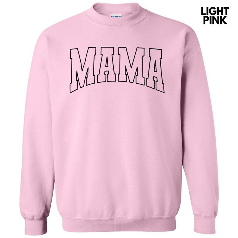 Mama Black Outline Puff Sweatshirt T-Shirts, Hoodie | DripVista.com