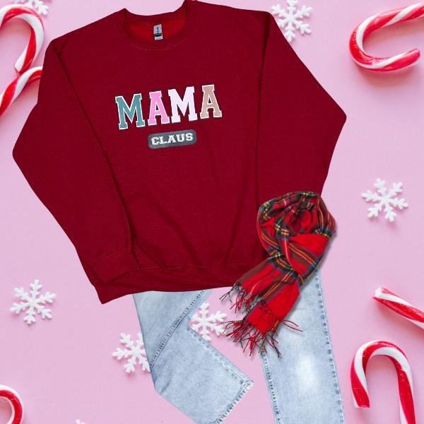 Mama Claus Cherry Red Crewneck Sweater Soft Unizex fit T-Shirts, Hoodie, Sweatshirt | DripVista.com