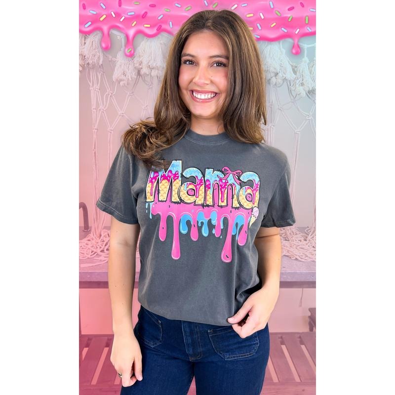 Mama Drip Comfort Color Graphic T-Shirt Hoodie, Sweatshirt | DripVista.com