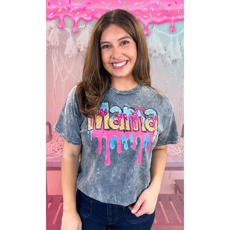 Mama Drip Mineral Washed Graphic Shirt Hoodie, Sweatshirt | DripVista.com