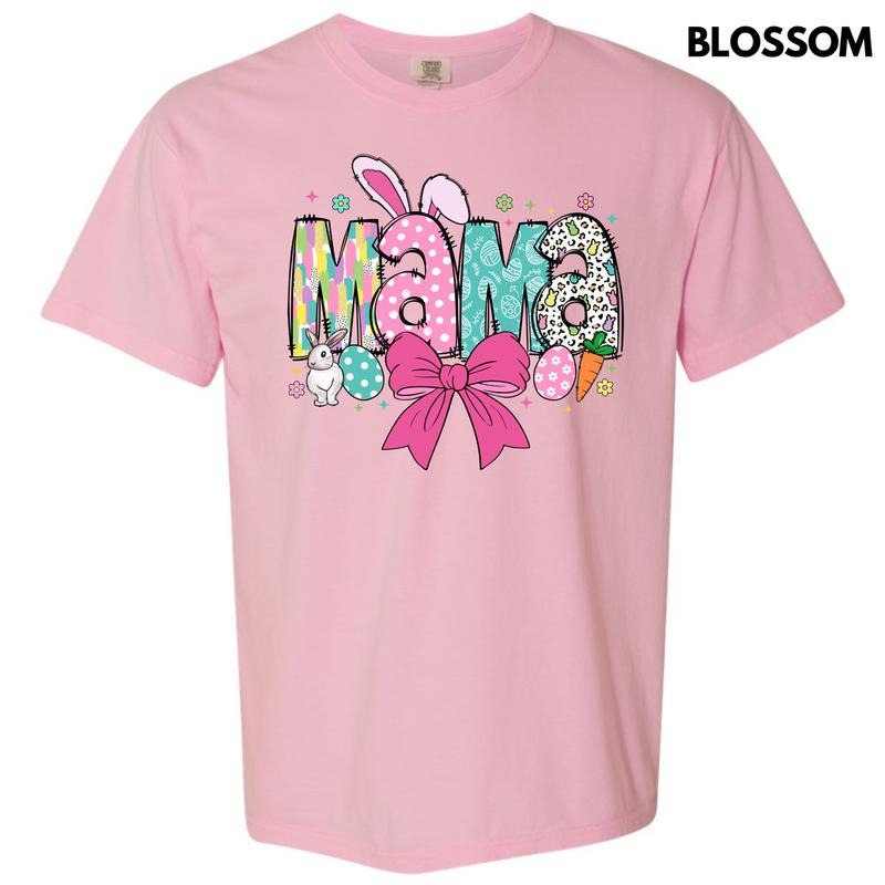 Mama Easter Coquette Comfort Colors T-Shirt 'NLB' Hoodie, Sweatshirt | DripVista.com