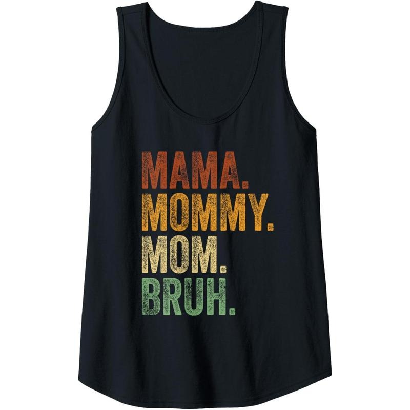 Mama Mommy Mom Bruh Funny Mommy And Me  Mom Life Tank Top T-Shirts, Hoodie, Sweatshirt | DripVista.com