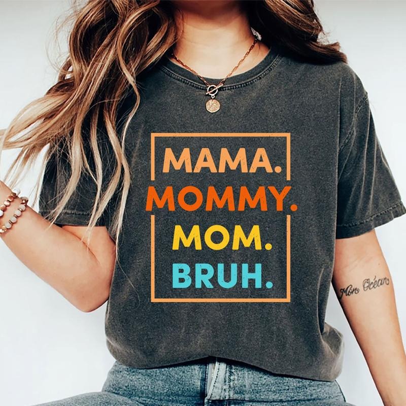Mama Mommy Mom Bruh T-shirt, Retro Mom Shirt, Mama Shirt, Mommy Shirt, Gift for Mom Hoodie, Sweatshirt | DripVista.com