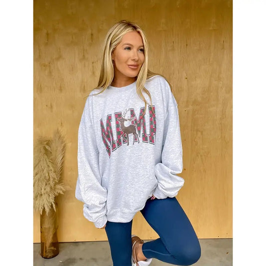 Mama Reindeer Graphic Top
