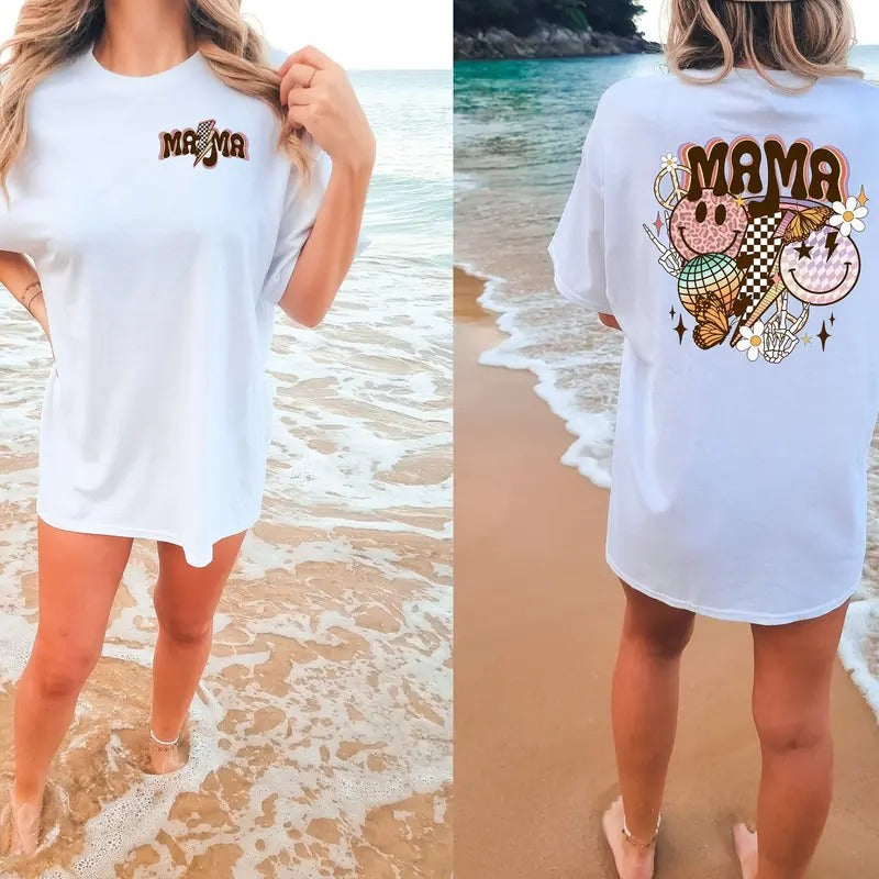 Mama Retro Flower T-Shirt, Mama T-Shirt, Mother's Day Shirt, Funny Mom Shirt, Cool Mama Shirt, Gift for Mom, New Mom...