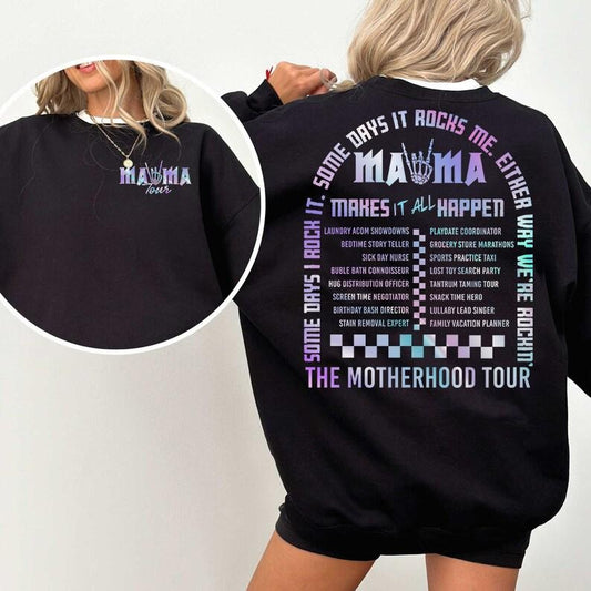 Mama Rock Tour Shirt, Mom Life, Some Days I Rock It Sweatshirt, Rock And Roll, Motherhood World Tour, Music Lover Tee, Tired As A Mother, Funny Mothers Gift