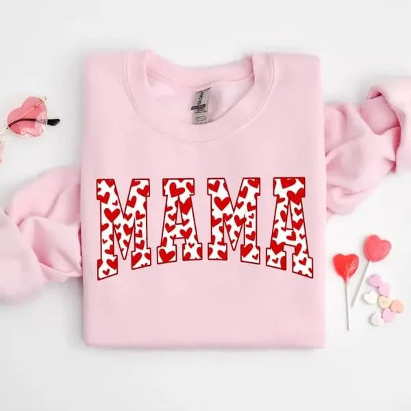 Mama Sweatshirt, Valentines Day Shirt, Mama Valentine Shirt, Mama Shirt, Love Shirt, Cute Valentines Shirt, Valentine...