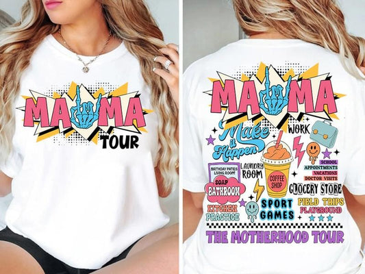 Mama Tour Gildan Tshirt - Motherhood Tshirt for moms - Mothers day Gift for mom Fit Top Graphic T Shirt