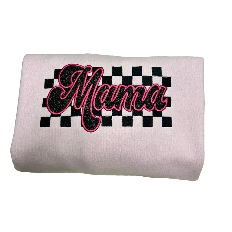 Mama embroidered unisex sweater T-Shirts, Hoodie, Sweatshirt | DripVista.com