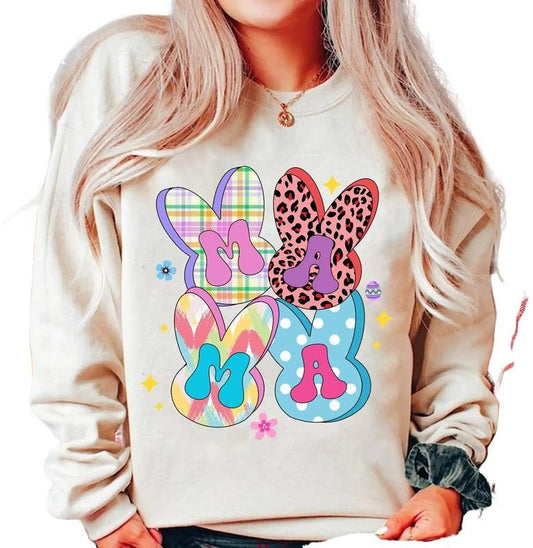 Mama's Favourite Peeps Sweatshirt, Easter Day Sweater, Mama Easter Sweater, Retro Easter Shirt, This Mama Loves Her Peeps, Gift For Women Mother, Gifts Ideas For St Patrick's Day, Unisex Short Sleeve Tee T-Shirt Fit Womenswear