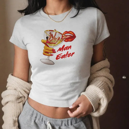 Man Eater Baby Tee - tee style, Unisex T-shirt, Gift for him, Gift for her, Trending shirt