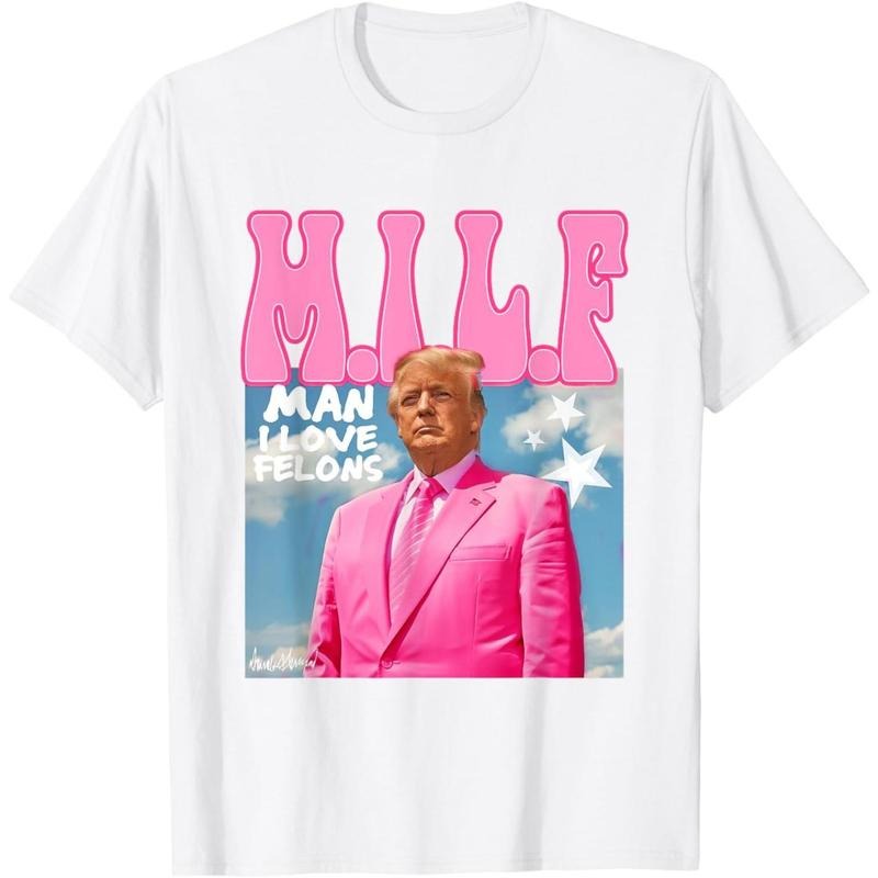 Man I Love Felons Funny Trump Pink 2024 For President T-Shirt made in usa Hoodie, Sweatshirt | DripVista.com