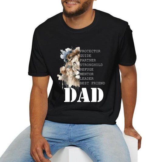 Man Of God Husband Dad Papa Father's Day T-Shirt Casual Style Crew Neck Short Sleeve T-Shirt Tops Trendy for Unisex, Perfect Giftstyle{n002}2