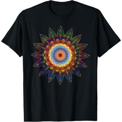 Mandala Sacred Geometry Prana Art Yoga Mantra Om Good Vibe T-Shirt Made in USA Hoodie, Sweatshirt | DripVista.com