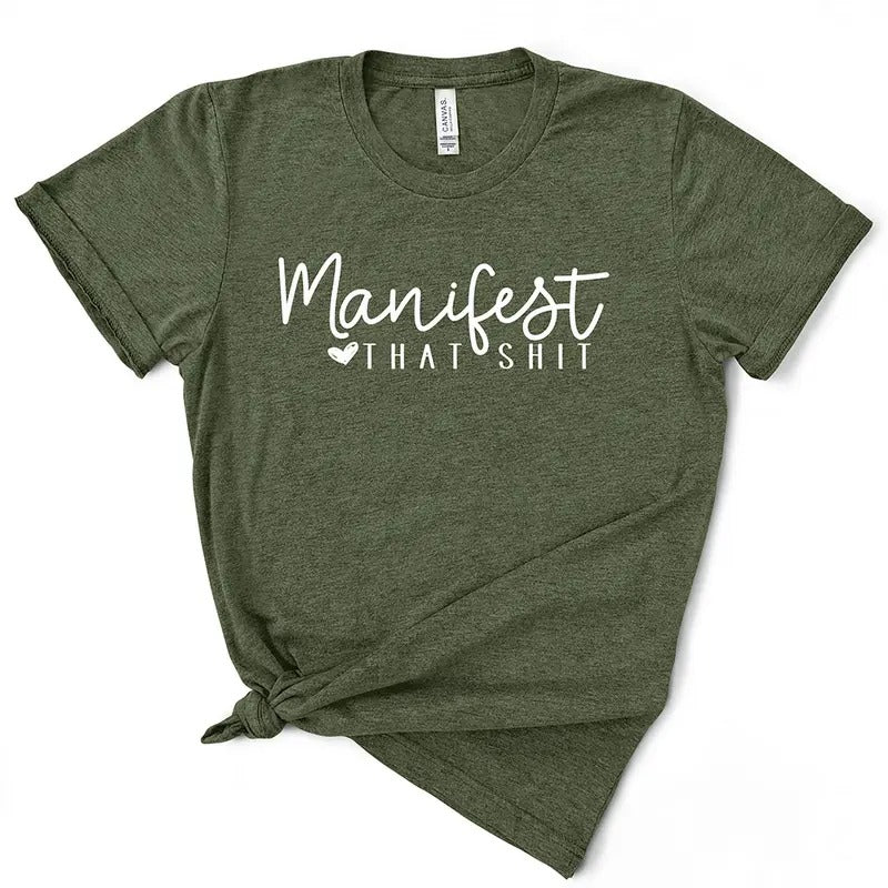Manifest That Shit Women's T-shirt - Top for Women - Womenswear Hoodie, Sweatshirt | DripVista.com