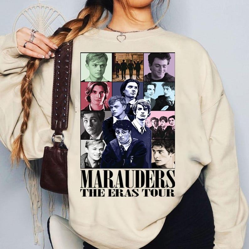 Marauders The Eras Tour T-shirt, Bookish Fandom Merch Dark Academia Subtle Fantasy Book Sweatshirt, Read Booknerd Hoodie, Vintage Magic Wizard Tees, HP books shirt