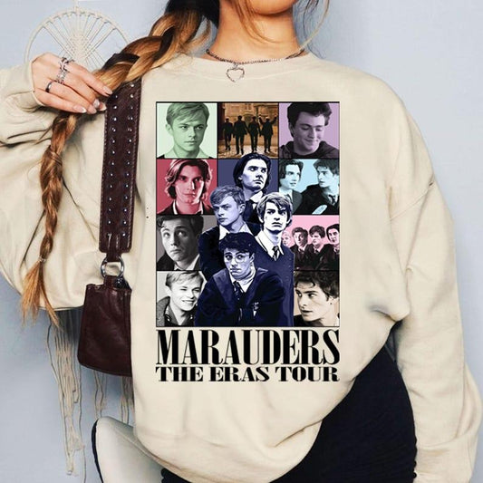 Marauders The Eras Tour T-shirt, Bookish Fandom Merch Dark Academia Subtle Fantasy Book Sweatshirt, Read Booknerd Hoodie, Vintage Magic Wizard Tees, HP books shirt